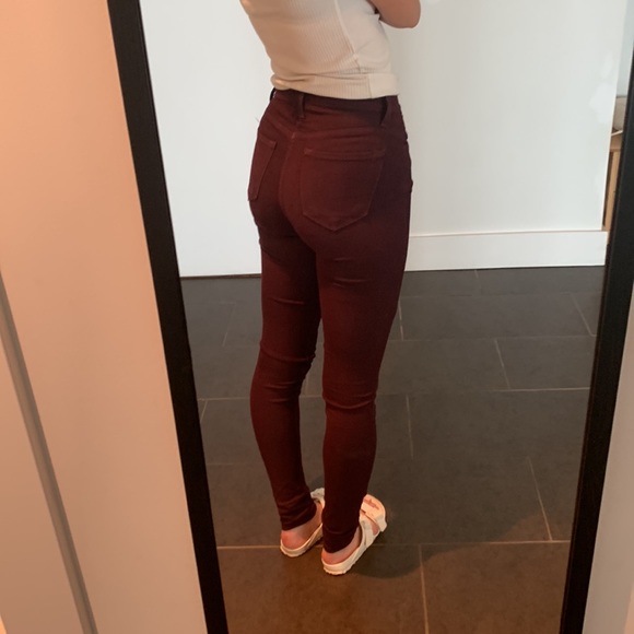 KANCAN High Rise Burgundy Jeans - Picture 8 of 8